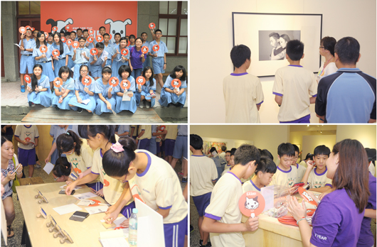 板橋國中同學搶先看展支持臉部平權。