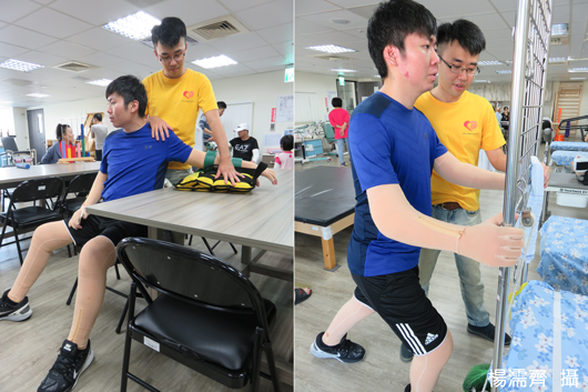 意銘九月復學後,仍把握課餘時間積極復健。