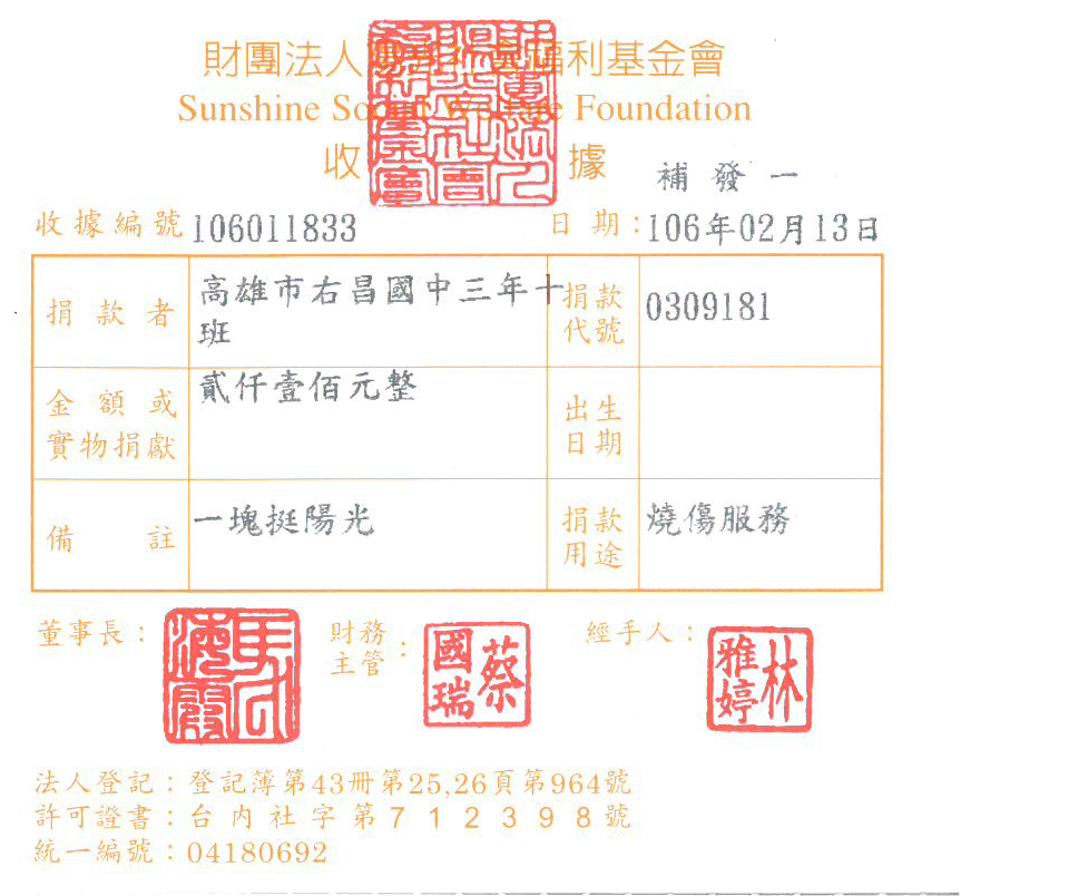 高雄市右昌國中三年十班