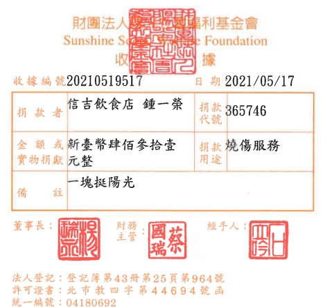 信吉飲食店 鍾一榮