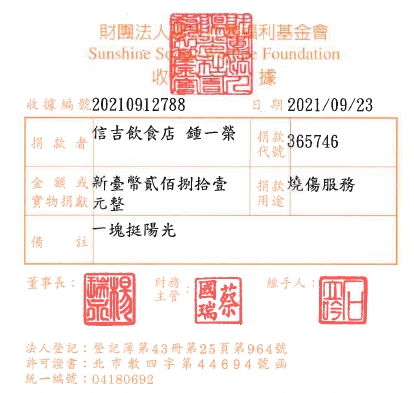 信吉飲食店 鍾一榮