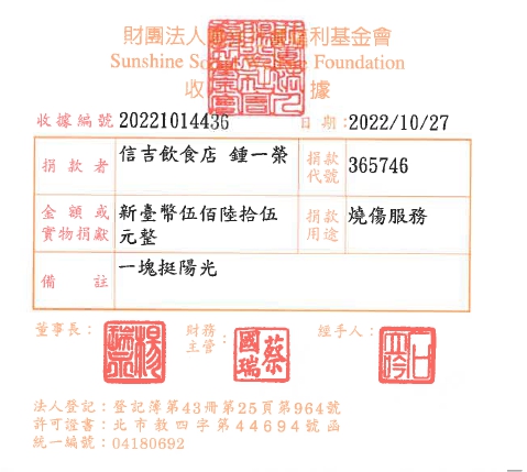 信吉飲食店 鍾一榮