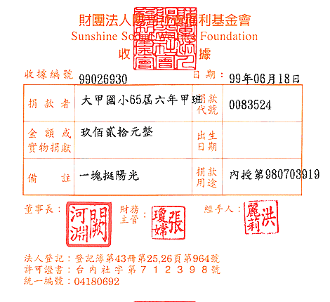 大甲國小65屆六年甲班